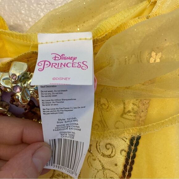Disney Disguise 10104L Princess Belle Beauty & The Beast Costume -small 4-6 - Picture 5 of 7